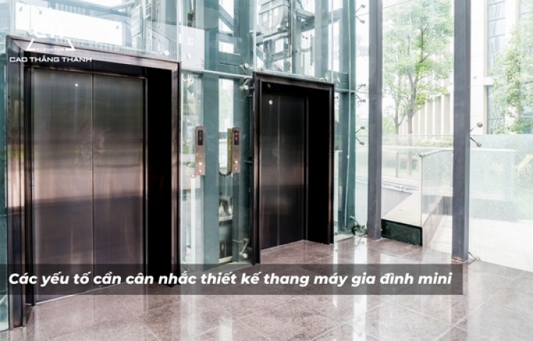 Thang máy gia đình mini, thiết kế & kích thước nhỏ nhất